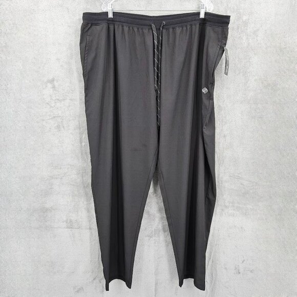 Zelos Mens Big & Tall Active Pants 3X True Black Straight Pockets Quick Dry New - Picture 1 of 12